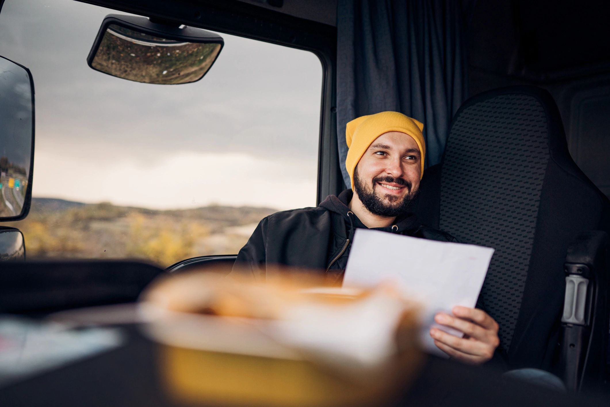 friendly delivery truck snacks