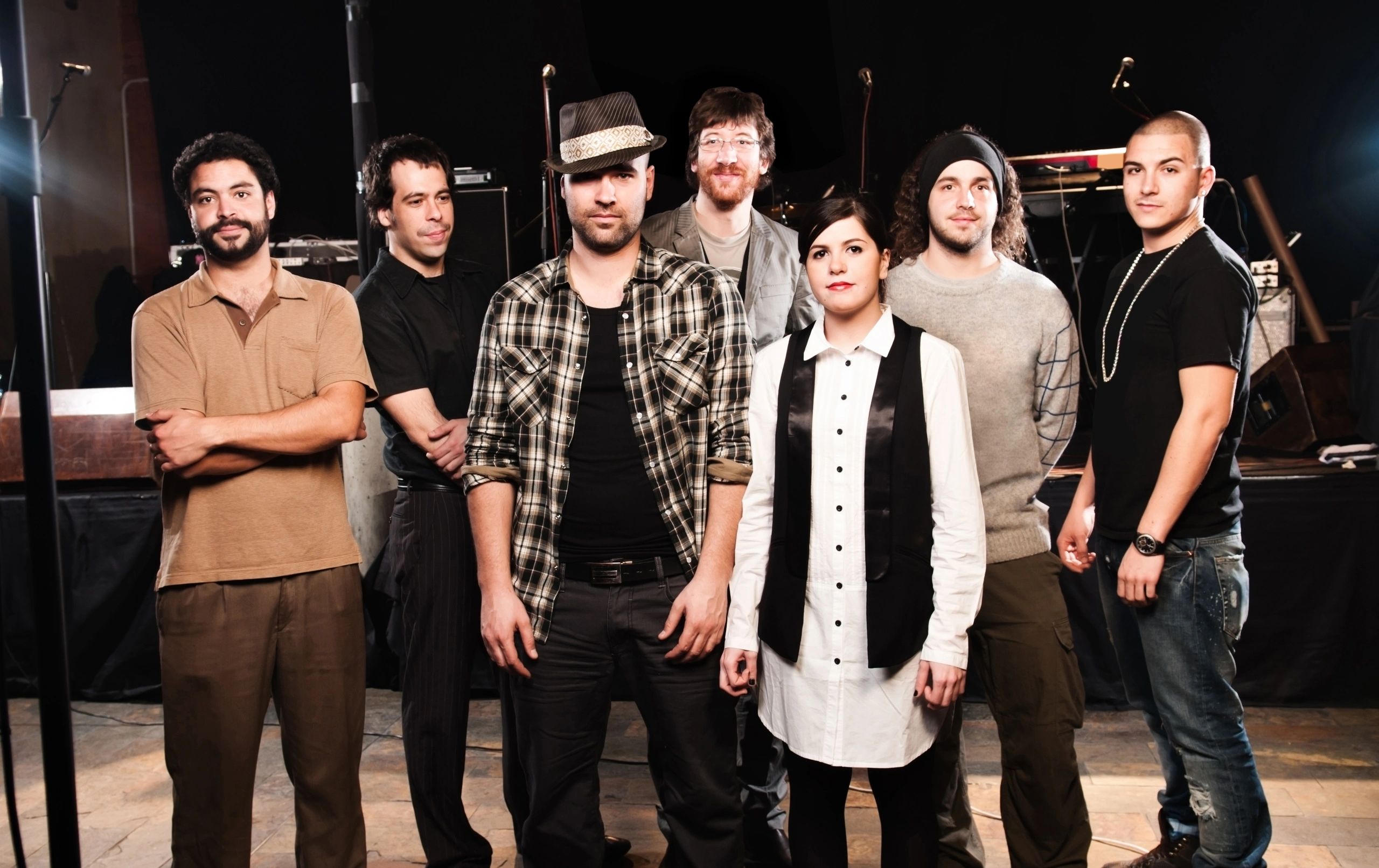 blue collar branded t-shirts hats hoodies staff group photo warehouse