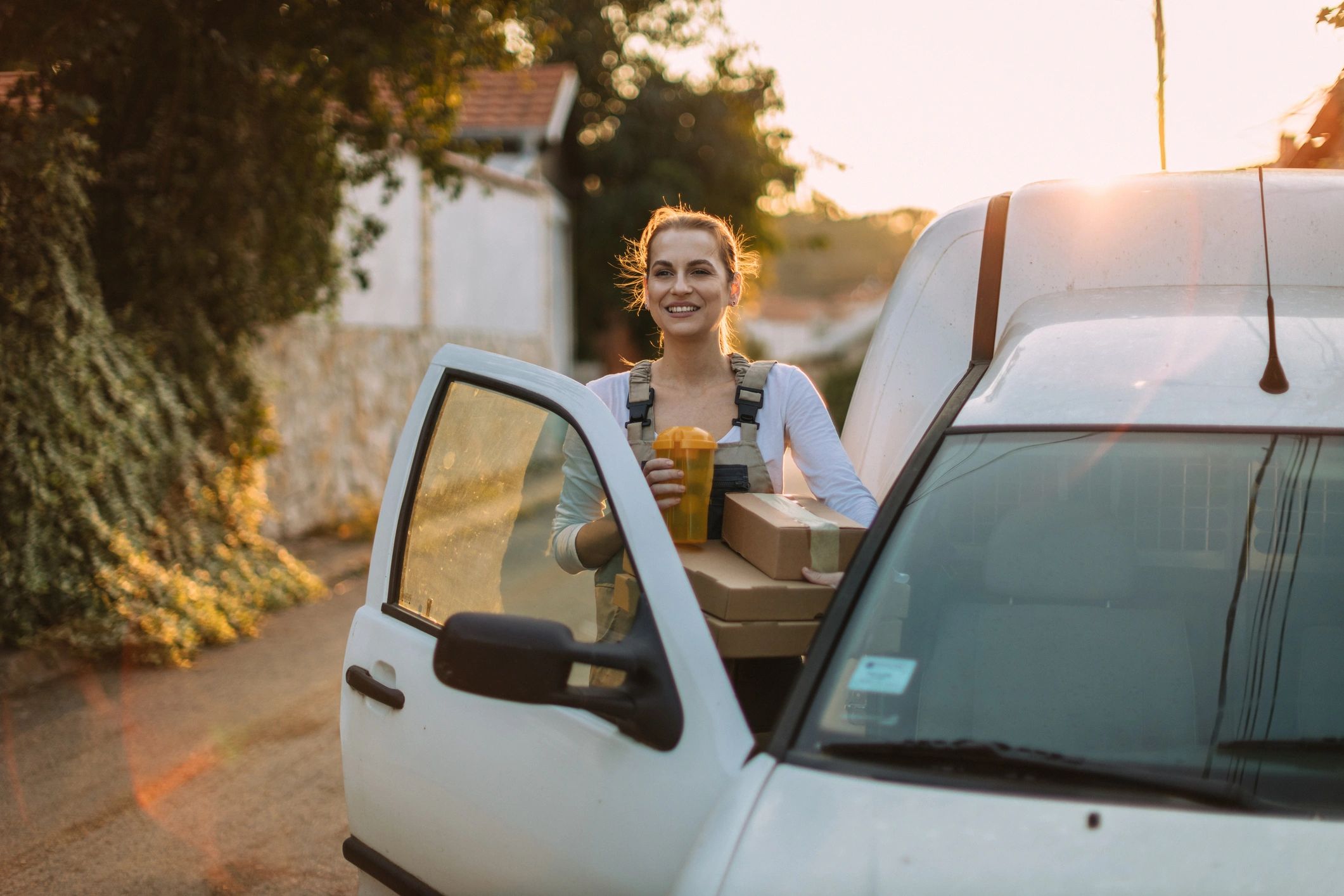 friendly delivery truck snacks