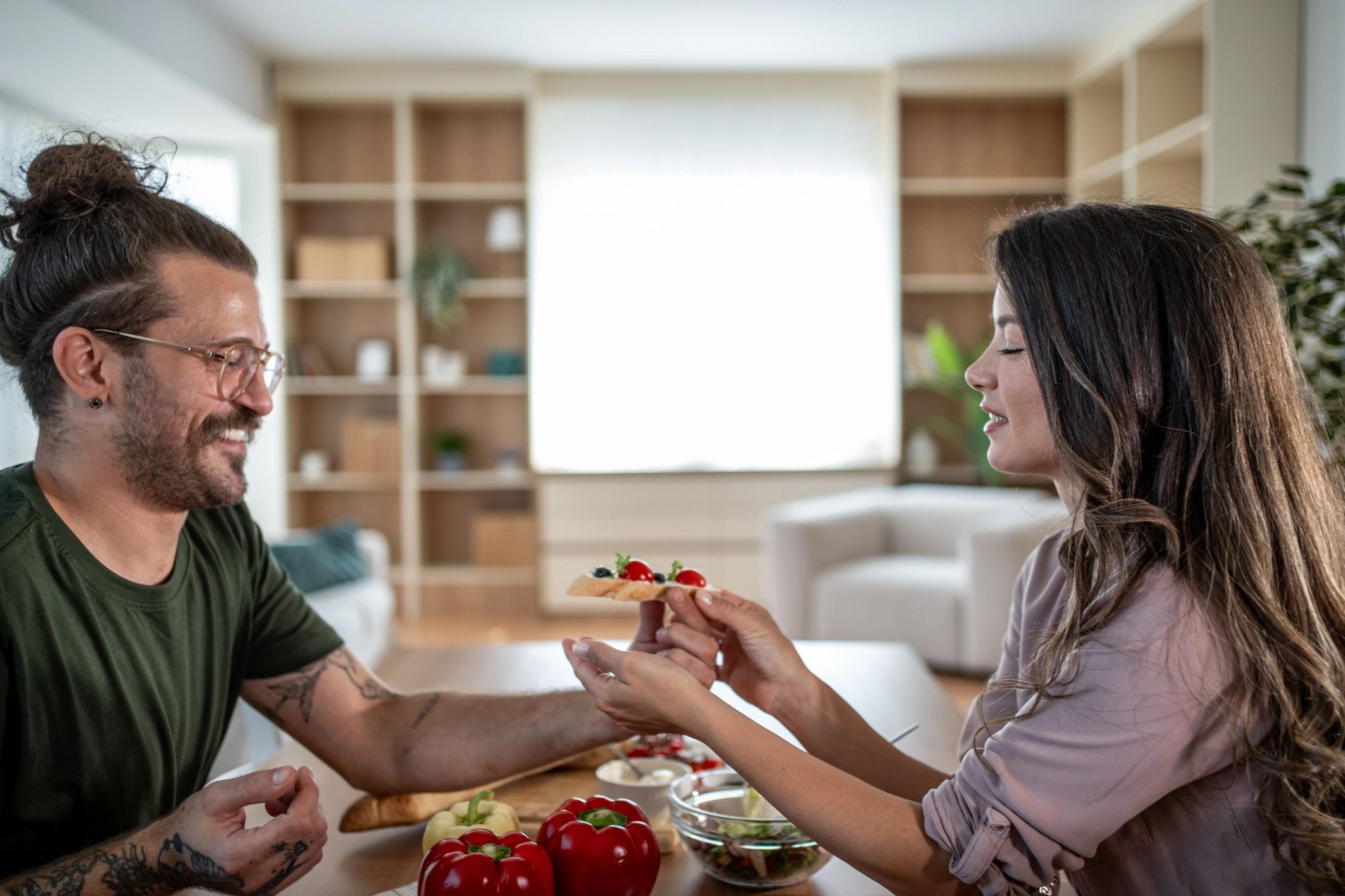 snack distribution shelves