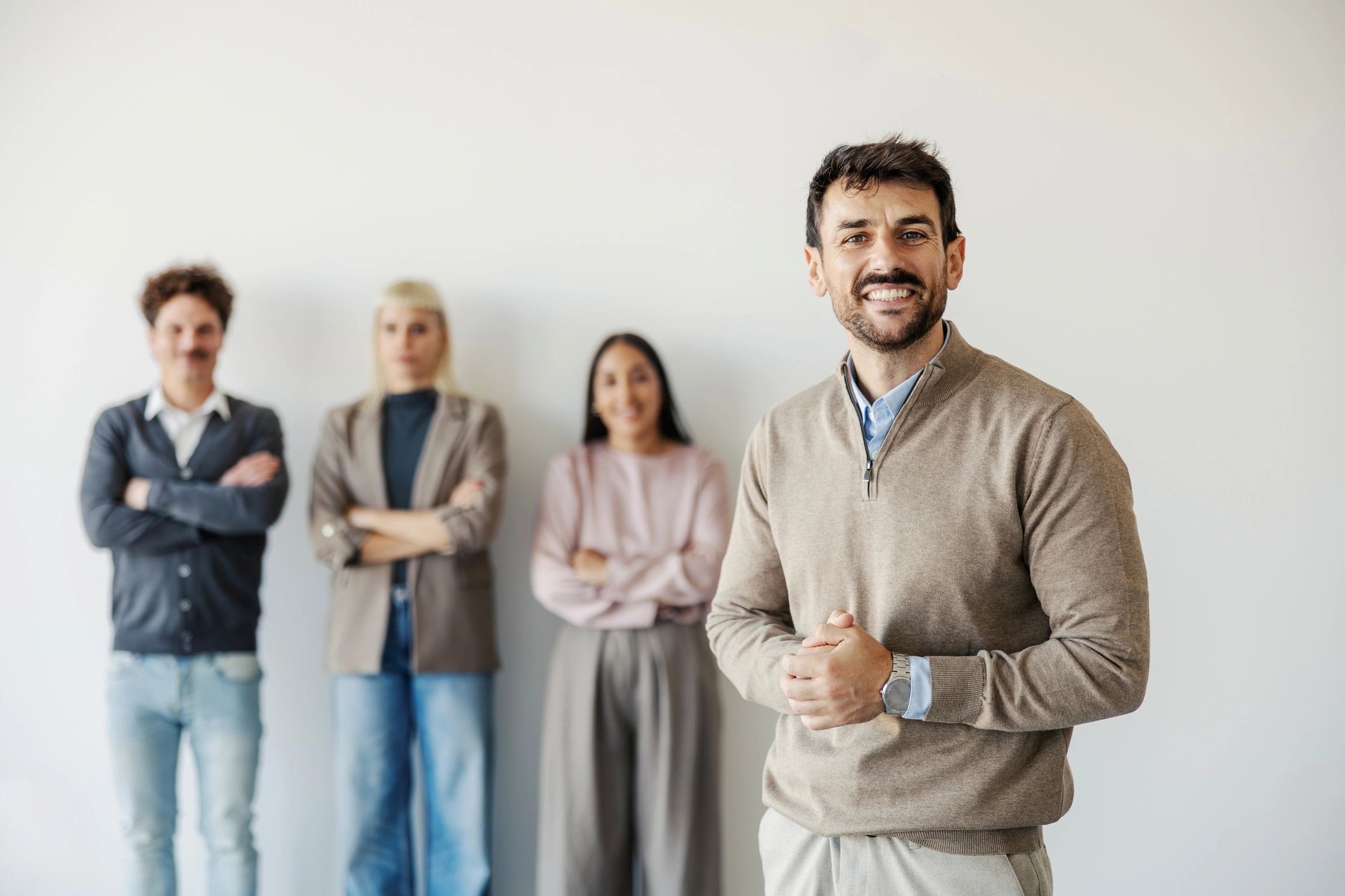 modern apparel display clean minimal store clothing team