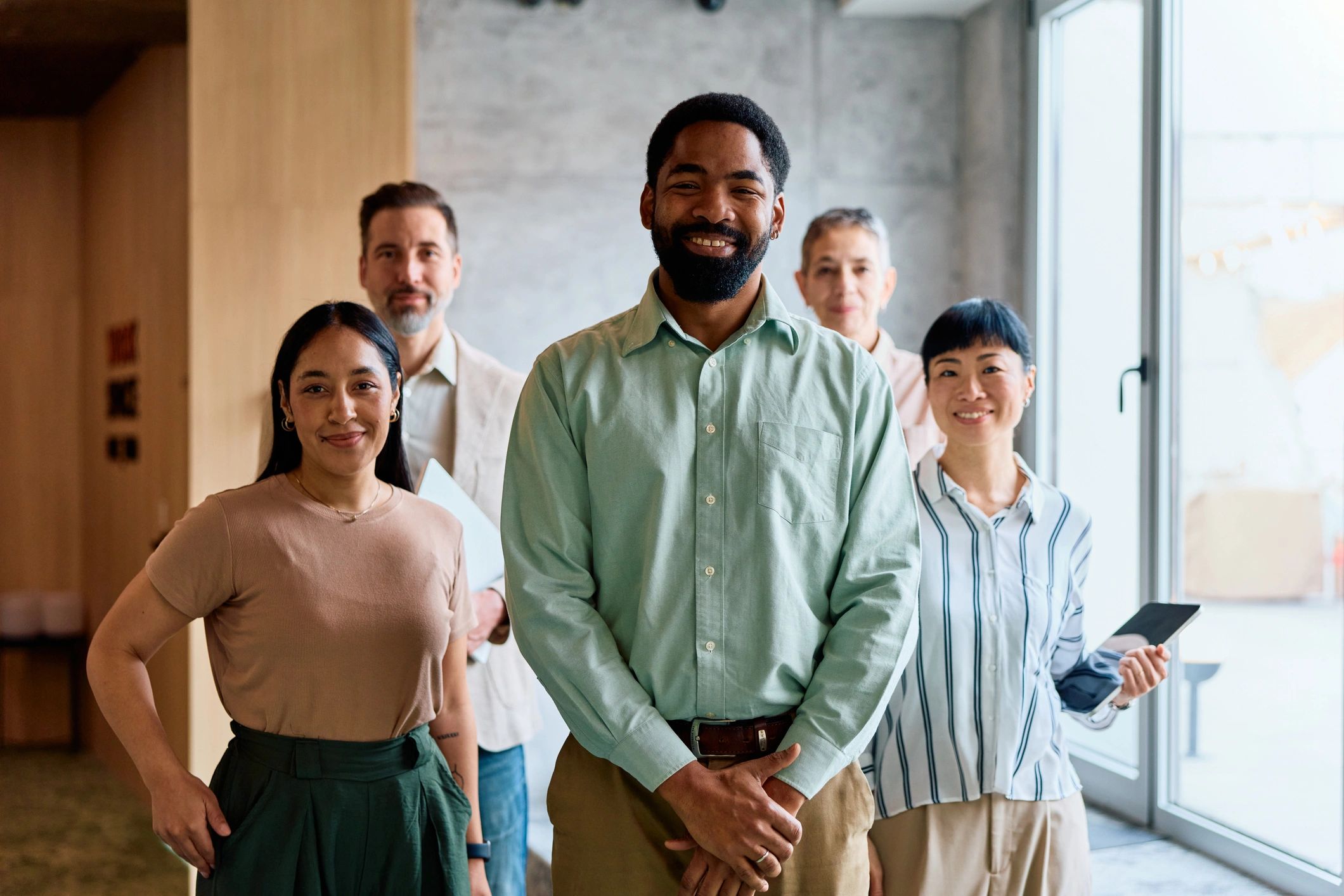 modern apparel display clean minimal store clothing team