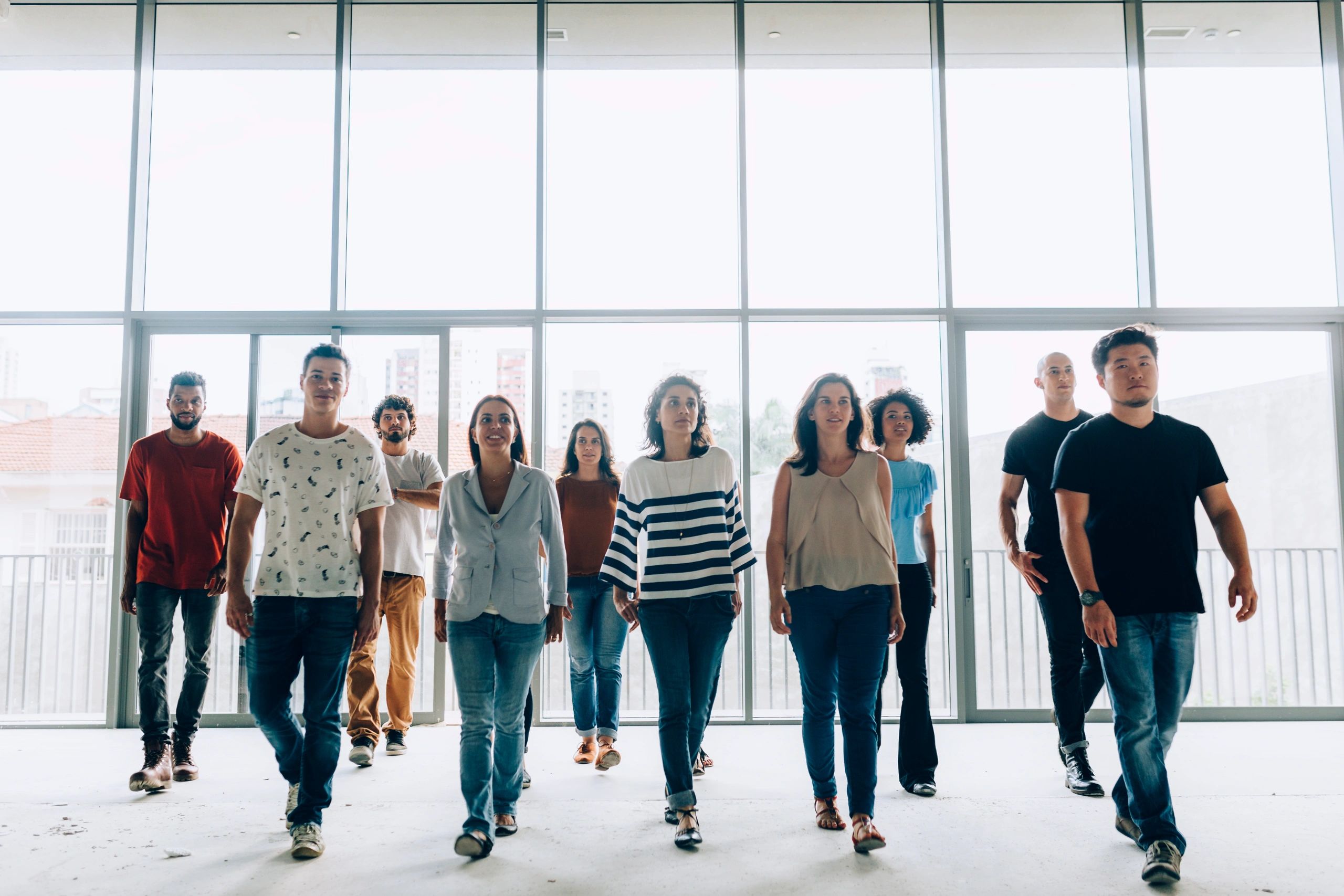 modern apparel display clean minimal store clothing team